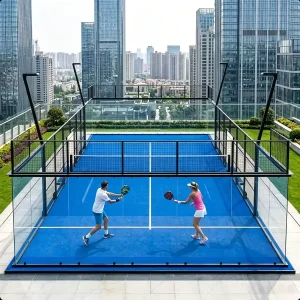 Commercial Super Panoramic Padel Court Anti Rust Heat Resistant Padel Pitch for Club Sports Center