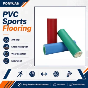 Commercial Use Easy Clean Anti Slip Cushioned Outdoor Football Indoor Pvc Sports Flooring for University Gym