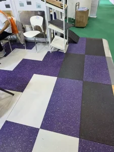 Commercial and Residential EPDM Wood-Look Rubber Flooring for Gyms, Hospitals, Workshops, and Schools