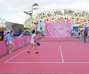 Complete Pickleball Court Kit Interlock PP Suspended Floor Wheeled Net Anti-Glare LED Sports Light Indoor Outdoor Gym Club