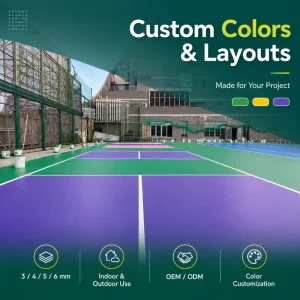 Complete Silicon PU Court System for Tennis Eco-Friendly Shock Absorption Indoor Outdoor Use Professional Court Flooring