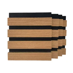 Composite Fire Retardant Acoustic Panels Soundproofing Wood Veneer Aku Wood Slat Panel