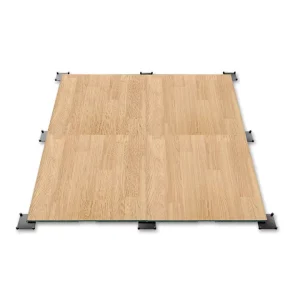 Composite PVC Wood Grain Rubber Flooring Gym Mat