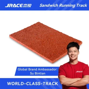 Composite Rubber Surface Sandwich Running Track with Polyurethane Athletics Flooring for Stadium