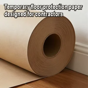 Construction Jobsite Floor Protection Board, Heavy-Duty Paperboard, for Painting and Renovation, Sheet and Roll