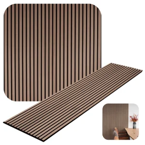 Contemporary Style Acoustic Panels Panneau Akupanel Natural Walnut Acoustic Slat Wood Wall Panels for Home Office Hotel Studio