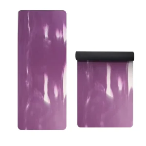 Contrasting Color Non-Toxic Non-Slip Marble PU Rubber Yoga Pilates Mat