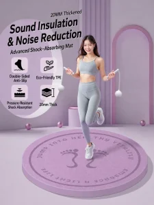 Cordless Jump-Rope Mat TPE Shock-Absorbing Soundproof Fitness Mat for Home Use Quiet Non-Slip Customizable
