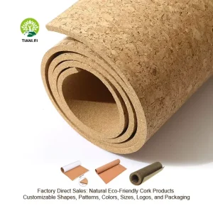 Cork Flooring Roll 4-12mm Customizable Thickness Eco-Friendly 100% Natural High Density Moisture Protection Shock Absorption