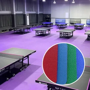 Cost effective PVC Waterproof Flooring for Table Tennis Sports Venue Indoor Outdoor Use 4.5 6mm Thickness