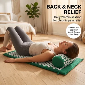 Cotton Acupressure Mat for Deep Tissue Massage, Stress Reduction, Sleep, Folding, Adult Use