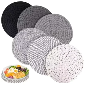 Cotton Rope Woven Solid Color Place Mat Kitchen Home Coaster Sand Pot Mat Modern Simple Heat Insulation Mat
