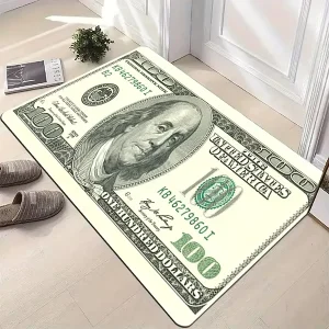 Creative US Dollar Pattern Soft Diatom Mud Bath Mat Non-slip Super Absorbent Diatomaceous Earth Floor Mat for Bathroom Entrance