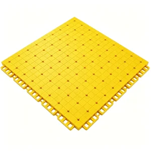 Crisscross Floral TPE Interlocking Suspended Floor Tiles for Sports Courts and Playgrounds