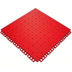 Cross Flower Design TPE Suspended Interlocking Tiles Anti-Slip Sports Courts