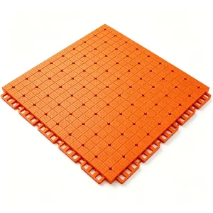 Cross Flower TPE Modular Interlocking Flooring Tiles for Mid High Grade Indoor Sports Venues