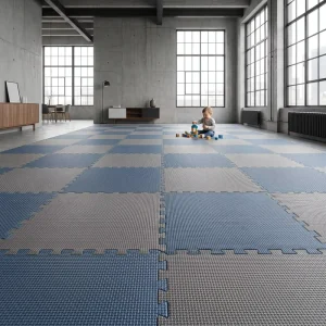 Cross-Texture EVA Foam Mats Interlocking Floor Tiles Anti-Slip Waterproof Soft for Home Nursery Gym Custom OEM