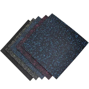 Crossfit Fitness Rubber Gym Flooring Tiles Free EPDM Spots 500 X 500 X 20mm