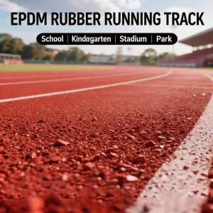 Custom 13mm Breathable Permeable Synthetic PU Rubber Running Track for School Sports Fields