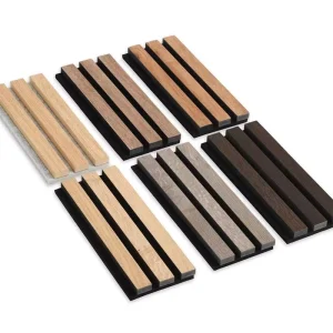 Custom 2400x600x220mm Wood Slat Acoustic Panel Fireproof Eco Friendly Soundproof Wall Panel for Hotel Renovation Project