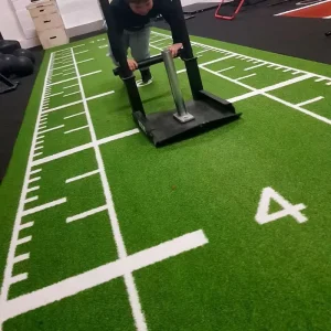 Custom 25 mm PE Sled Track Fitness Turf Metered Artificial Grass Gym Flooring