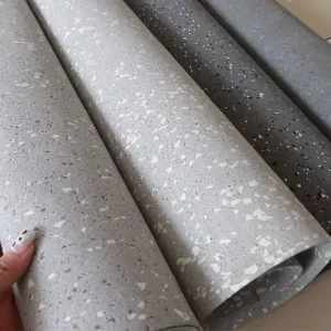 Custom 3-12mm Thick Indoor White EPDM Rubber Flooring Mat Rolls For Fitness Center