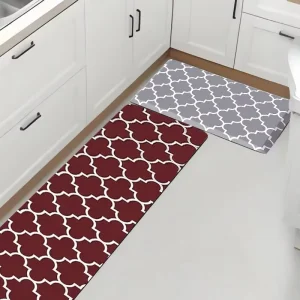 Custom 50*100 cm Extra Thick 24mm Waterproof PVC Cushioned Modern Anti-fatigue Non-slip Red Kitchen Mats Rugs