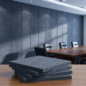 Custom Acoustic Wall Panels Sound Absorbing PET Felt Soundproof Tiles for Office & Hotel