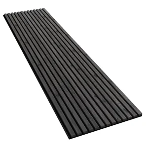 Custom Akupanel MDF Slat Acoustic Panels Sound Proof Wall Contemporary Hotel Bedroom Apartment Living Room 3D Model