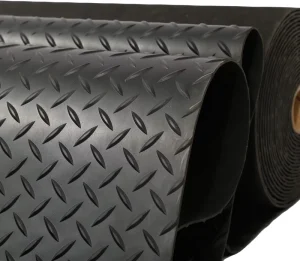 Custom Anti slip Pattern Rubber Mat Flooring Diamond Rubber Flooring Mat Roll Supplier