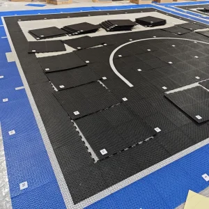 Custom Backyard Basketball Shooting Area Court Floor Modular pp Interlock Tiles Suspended Assembled Floor Tiles