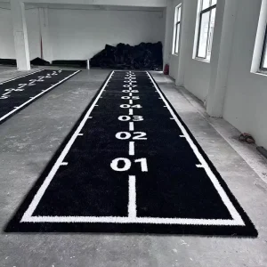 Custom Black Gym Sled Track Turf Carpet 1M 1.5M 2M Width PE Sled Runway Gym Turf for Fitness Flooring