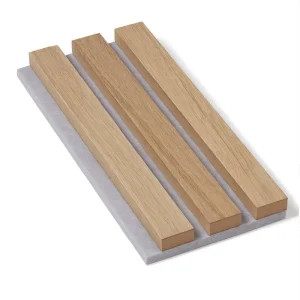 Custom Color Modern 3D Wood Slat Acoustic Panels MDF Veneer Soundproof Board for Cafe Restaurant Interior Design