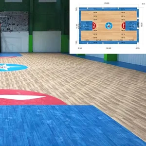 Custom Color Multi-Sport Court Flooring