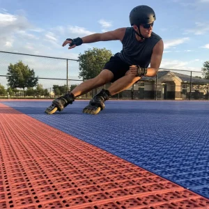 Custom Color Roller Skating Floor PP Interlocking Tiles for Clubs, Arenas, and Sports Venues