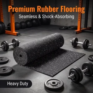 Custom Color Rubber Elastic Floor Mat Roll, One-Piece Forming, Non-Slip, Shock Absorption, Noise Reduction
