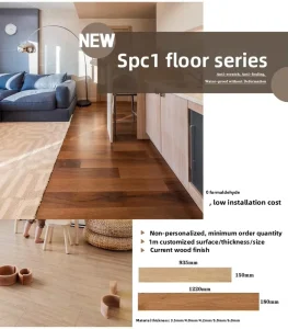 Custom Color SPC Flooring, 5mm + 1mm Pad, Anti-Scratch, Waterproof, Click-Lock Vinyl Plank