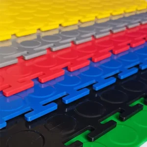 Custom Color Stain-Resistant PVC Interlocking Floor Tiles for Playgrounds