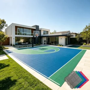 Custom-Color and Custom-Size Modular Outdoor Sport Court Flooring
