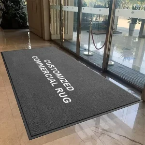 Custom Commercial Indoor Outdoor Rug Rubber Backing Stain Resistant Personalised Door Mat for Elevator Home Garden Office