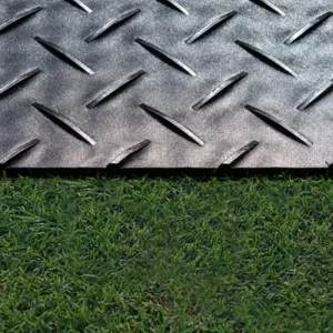 Custom Cut HDPE Rubber Ground Protection Mats 4×8 ft Heavy Duty Wear Resistant