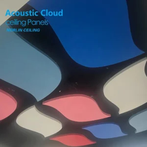 Custom Decorative Acoustic Hanging Ceiling Panel Acoustical Ceiling Tiles Clouds Baffles Felt Acoustic Cloud 120x120cm Acoustic