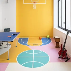 Custom Design Printed 100% Virgin PVC Eco-Friendly Kindergarten Roll Floor Pickleball Mat Indoor Outdoor Use Portable