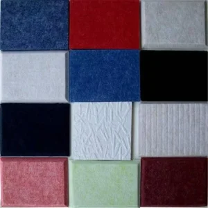 Custom Design Sound Absorbing Acoustic Wall Panels 100% Polyester Fiber PET Felt Decor Noise Reduction NRC Living Room Studio