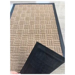 Custom Design Washable Pet-Friendly Outdoor Indoor TPE Bottom Mat Non-Slip Dirt-Trapping Front Door Mat for Home