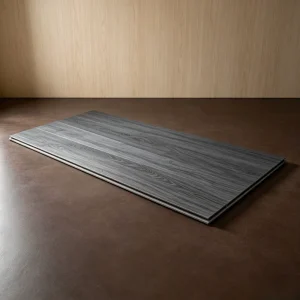 Custom Design Wood Veneer SPC Floor Real Wood Texture Rigid Core Plank for Library PVC Mat Roll