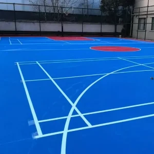 Custom Designed Plastic Interlocking Hoops Tiles Full Silicone PU Basketball Court Flooring 1 Year Durability Outdoor Indoor
