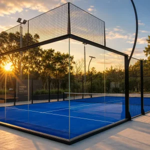 Custom Durable Indoor Outdoor Padel Tennis Court Construction Systems Professional Sports Flooring Panoramic Padel Court