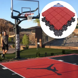 Custom FIBA Basketball Court Flooring, Interlocking PP Tiles, Outdoor Sports Hall
