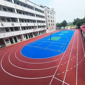 Custom Henghui Sports HH A Sport Court Tiles Rubber Plastic Acrylic Shock Absorption Anti Slip Eco Friendly Basketball Flooring